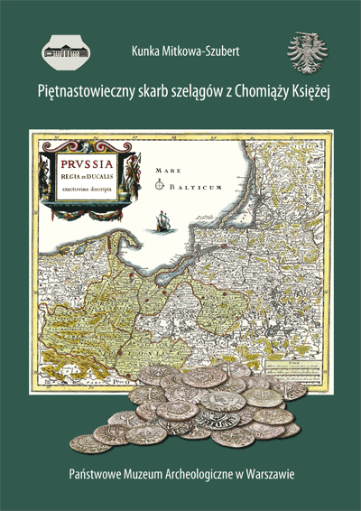 Baner b�d�cy linkiem do publikacji zatytu�owanej Pi�tnastowieczny skarb szel�g�w z Chomi��y Ksi�ej. Po klikni�ciu publikacja otworzy si� w pdf